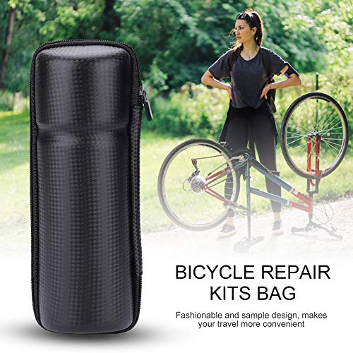 MAGT Bolsa de Herramientas para Bicicleta, Bolsa de Almacenamiento de Bicicleta Resistente al Desgaste Resistente al Desgaste Bolsa de Botella de Agua portátil Liviana para Bicicleta(Negro carbón)