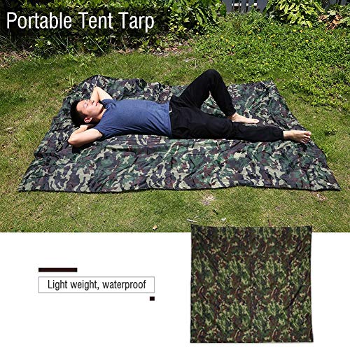 MAGT Tienda Impermeable Tarp, Multifuncional Shelter de Camuflaje, Mantas para pícnic, Camping Shelter Tarp Camuflaje portátil Camuflaje al Aire Libre portátil a Prueba de Lluvia Refugio Mat Tarp