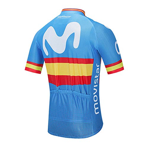 Maillot Bicicleta Hombre Manga Corta,Maillot Ciclismo Hombre Verano 100% poliéste