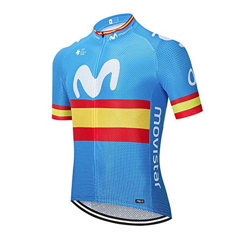 Maillot Bicicleta Hombre Manga Corta,Maillot Ciclismo Hombre Verano 100% poliéste