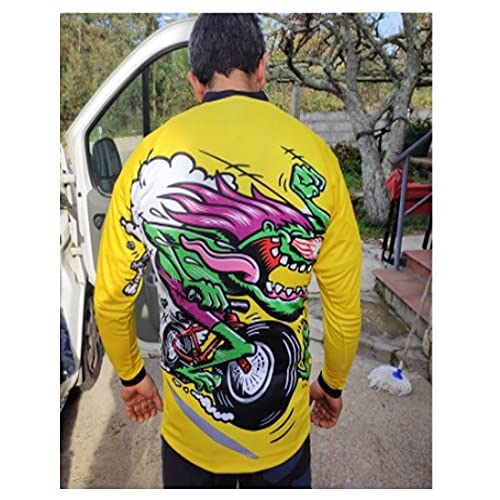 Maillot de Ciclismo para Hombre Camisa de Manga Larga MTB Camisa de Manga Larga Traje de Carreras Motocross Manga Larga