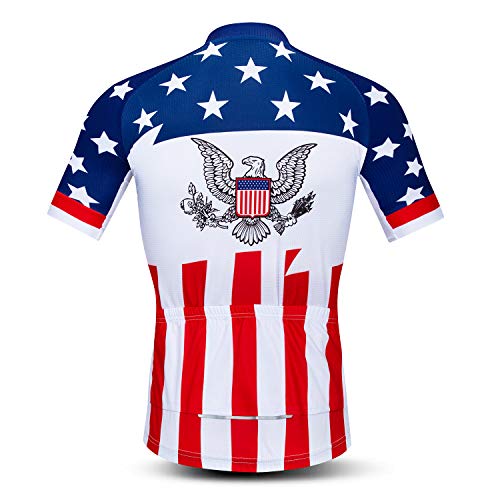 Maillot de ciclismo para hombre, camisetas de verano de carreras de ciclismo, Hombre, color Estados Unidos Fly, tamaño S(For Your Chest 27-31")