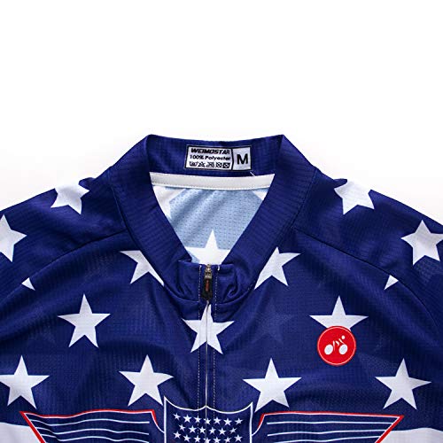 Maillot de ciclismo para hombre, camisetas de verano de carreras de ciclismo, Hombre, color Estados Unidos Fly, tamaño S(For Your Chest 27-31")