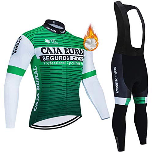 Maillot de Ciclismo para Hombre de Manga Larga de Forro Polar para Bicicleta de montaña de Carretera MTB Camisas de Invierno Deportes al Aire Libre Ciclismo de Carreras Ropa para Hombre