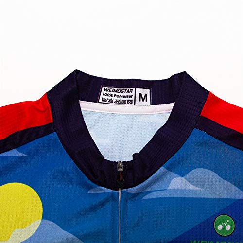 Maillots de ciclismo para hombre, de manga corta, transpirable, de secado rápido - verde - M pecho 94/102 cm