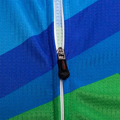 Maillots de ciclismo para hombre, de manga corta, transpirable, de secado rápido - verde - M pecho 94/102 cm