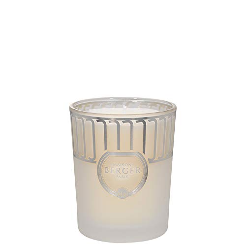 Maison Berger Paris – Vela perfumada blanca esmerilada – Colección Land – Perfume té blanco pureza