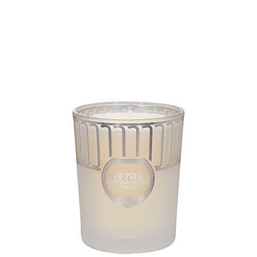 Maison Berger Paris – Vela perfumada blanca esmerilada – Colección Land – Perfume té blanco pureza