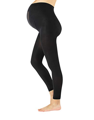 MALLAS INVERNALES PREMAMÁ | LEGGINGS PARA FUTURA MAMA | 100 DEN | NEGRO | S, M, L | CALCETERÍA ITALIANA | (L)