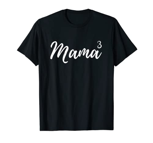 Mama Cubed Madre de los Tres Trillizos Regalos del Día de la Madre Camiseta