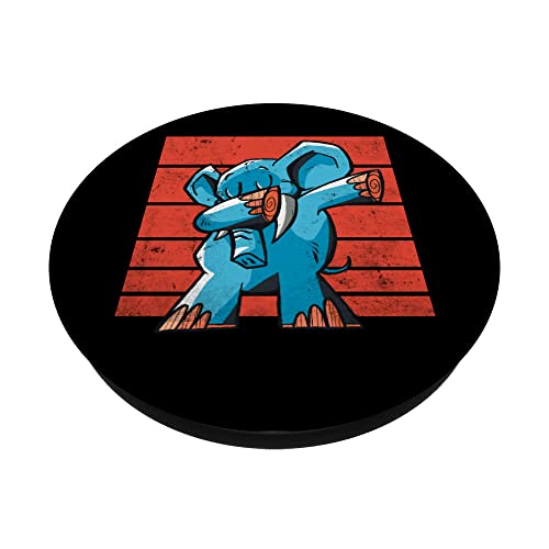 Mammut Fun - Elefante bailando para los fans de los elefantes PopSockets PopGrip Intercambiable