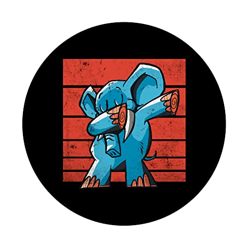 Mammut Fun - Elefante bailando para los fans de los elefantes PopSockets PopGrip Intercambiable