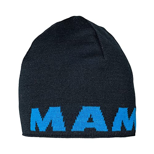 Mammut Gorro con Logotipo Cinta para la, Inserto, Material Principal poliacrílico, 50% Lana, Azul Marino, Talla única Unisex Adulto