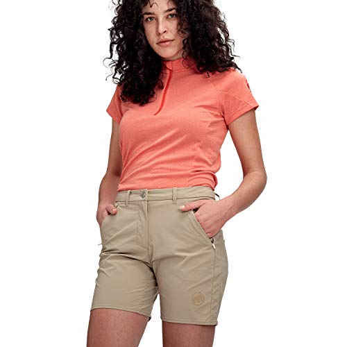 Mammut Pantalones Cortos de Senderismo para Mujer, Mujer, Pantalones Cortos, 1023-00130, Marrón (Safari), 36