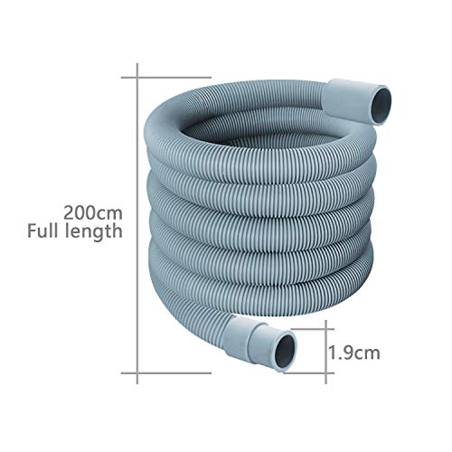 Manguera de desagüe extendida de 2 m, manguera de desagüe retráctil, que se puede utilizar para el kit de extensión de la manguera de desagüe de la lavadora / secadora / lavavajillas.