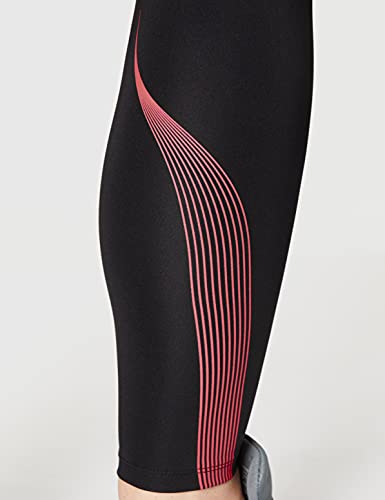 Marca Amazon - AURIQUE Bal181la18 - leggings deporte mujer Mujer, Negro (Black/love Potion), 42, Label:L