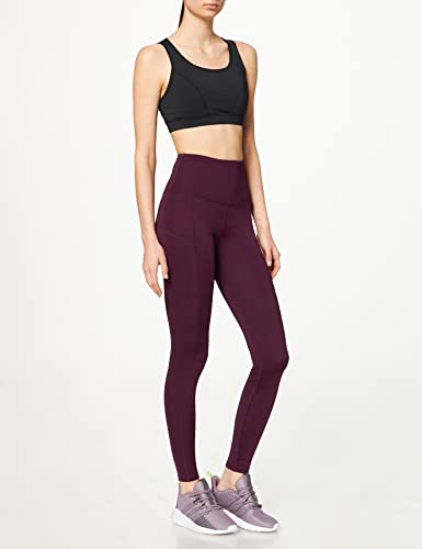 Marca Amazon - AURIQUE Mallas para Correr con Tiro Alto Mujer, Morado (Potent Purple), 36, Label:XS