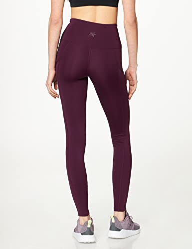 Marca Amazon - AURIQUE Mallas para Correr con Tiro Alto Mujer, Morado (Potent Purple), 36, Label:XS