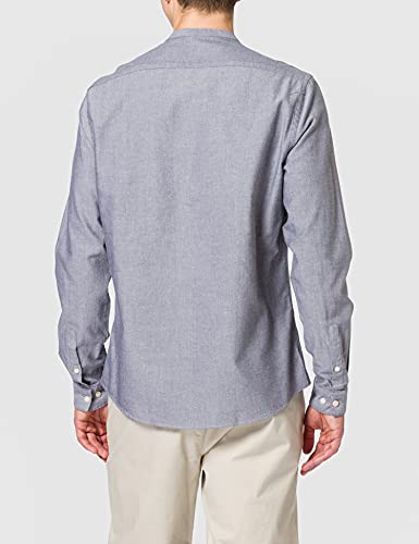 Marca Amazon - find. Grandad Cotton - Camisa Hombre, Gris (Grey), XXL, Label: XXL