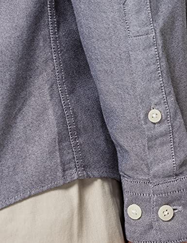 Marca Amazon - find. Grandad Cotton - Camisa Hombre, Gris (Grey), XXL, Label: XXL