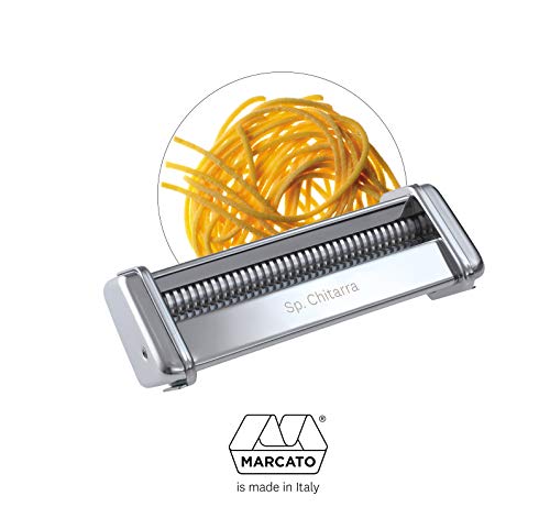 Marcato Ac-150-Chi Accesorio Spaghetti Chitarra para Máquina de Past, Acero Inoxidable, Plata, 8x17.7x4.5 cm