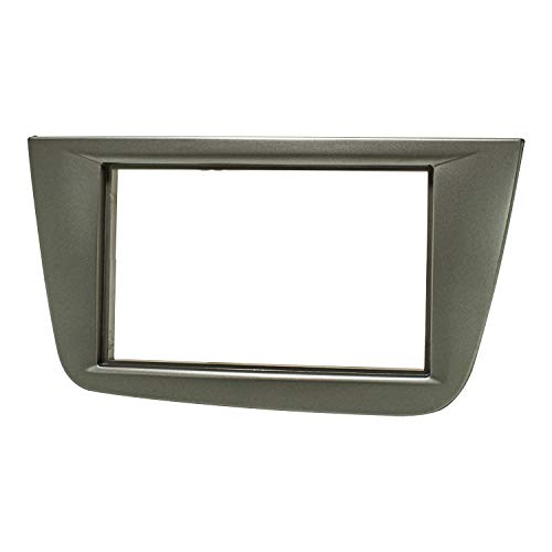 Marco para radio doble DIN para Seat Altea (Set), XL, Toledo 5 P, QUAD LOCK, Plata-metalizado