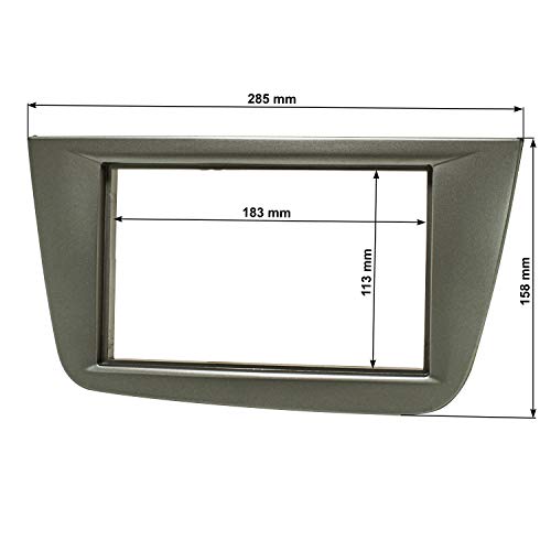 Marco para radio doble DIN para Seat Altea (Set), XL, Toledo 5 P, QUAD LOCK, Plata-metalizado