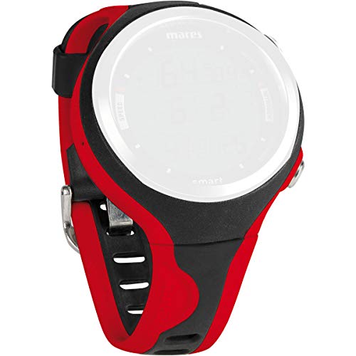 Mares Smart - Correa de repuesto para ordenador de buceo inteligente, color negro y rojo