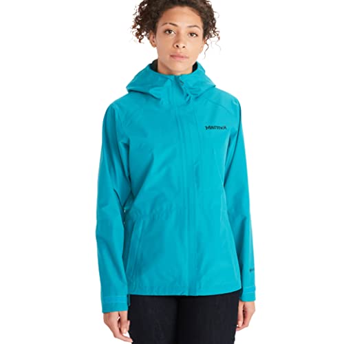 Marmot Wm's Minimalist Jacket Chubasquero rígido, Chaqueta Impermeable, a Prueba de Viento, Impermeable, Transpirable, Mujer, Enamel Blue, M