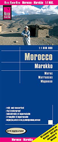 Marruecos, mapa impermeable de carreteras. Escala 1:1.000.000 impermeable. Reise Know-How.
