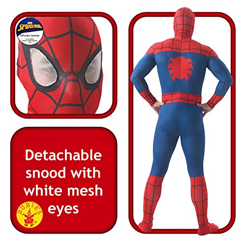 MARVEL ~ Spider-Man - adulto del vestido de lujo del traje de licencia Con separada Redecilla Nuevo 2015 Tamaño X-Large (Pecho 42-46 ")