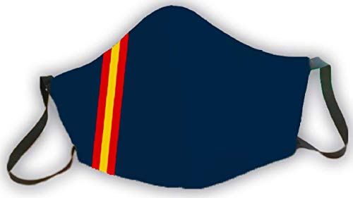 Mascarilla protectora reutilizable azul bandera de España 3 capas
