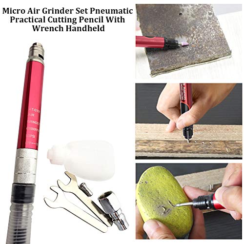 Matedepreso Air Micro Die Grinder Pencil Type 65000 RPM Polishing Tool Micro Air Grinder Set 90 PSI