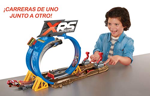 Mattel Disney Cars-XRS Superlooping carreras en el barro, pistas de coches de juguetes niños +4 años FYN85, multicolor, única , color/modelo surtido