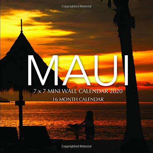 Maui 7 x 7 Mini Wall Calendar 2020: 16 Month Calendar