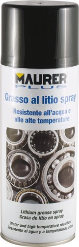 MAURER Grasa en spray de litio, lubricante, 400 ml, resistente al agua y altas temperaturas