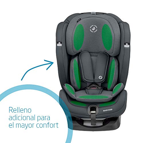 Maxi-Cosi Titan Plus Silla Coche Bebé Grupo 1/2/3 ISOFIX, 9 - 36 kg, Silla Auto Bebé Reclinable con Reductor y Clima Flow para el Control de la Temperatura, Niño 9 Meses- 12 Años, Graphite (gris)