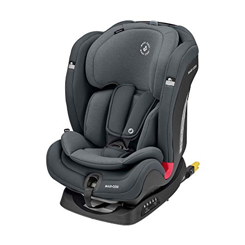 Maxi-Cosi Titan Plus Silla Coche Bebé Grupo 1/2/3 ISOFIX, 9 - 36 kg, Silla Auto Bebé Reclinable con Reductor y Clima Flow para el Control de la Temperatura, Niño 9 Meses- 12 Años, Graphite (gris)