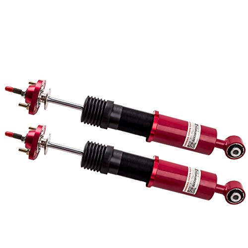 maXpeedingrods 4x Coilover Regulable de 24 Niveles, Amortiguador Roscado para BMW 3 Series E36 318i 323i 325i 328i 328is 328ic M3, Suspensión con Muelle 2 Delanteros y 2 Traseros de Resorte Helicoidal