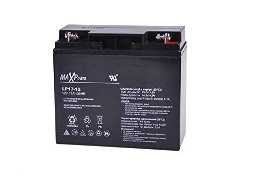 MaxPower - Batería de Movilidad 12V 17Ah Agm Para silla de ruedas eléctrica. Bateria de ciclo profundo de gel. Pila recargable