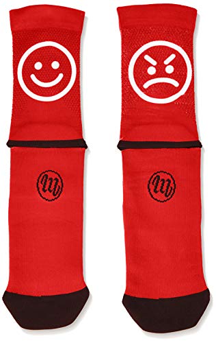 MB WEAR Socks Smile Red L/XL, Unisex Adulto, Rojo, Medio