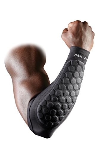 Mcdavid Hex Protector De Antebrazo, Unisex Adulto, Negro, L