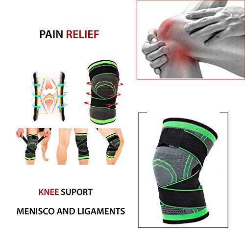 Memories, Rodillera Menisco y Ligamentos, Deportiva Rotuliana, Elástica, Tubular, Antideslizante y Transpirable, Cómoda para Hombre y Mujer. (L, 1 (Pcs))