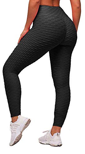 Memoryee Leggings Mujer Push Up Mallas Pantalones Deportivos anticeluliticos Suave Elásticos Alta Cintura Elásticos Yoga Fitness de Control la Barriga/Black/S