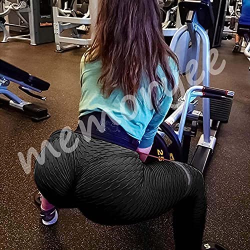 Memoryee Leggings Mujer Push Up Mallas Pantalones Deportivos anticeluliticos Suave Elásticos Alta Cintura Elásticos Yoga Fitness de Control la Barriga/Black/S