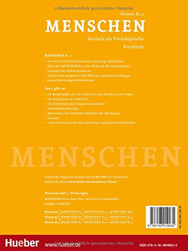 MENSCHEN B1.1 Kb+DVD-ROM (alum.): Kursbuch B1.1 mit DVD-Rom: Vol. 1