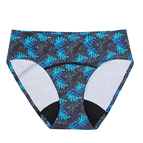 Menstrual Teens, Bottom Bottoms Mid Leakproof Bikini Women For Swim Waisted Swimwears Tankinis Set (Blue, S)