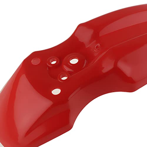 MERIGLARE Cafe Racer Motorcycle Front Mudguard para CRF50 - Rojo