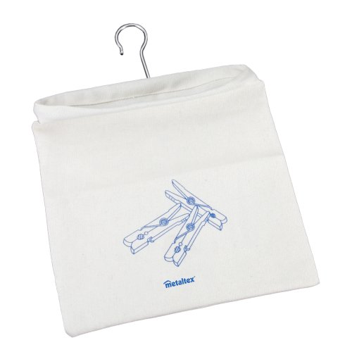 Metaltex Bolsa Pinzas Tender DE Algodon 'Peggy', Blanco, Estandar