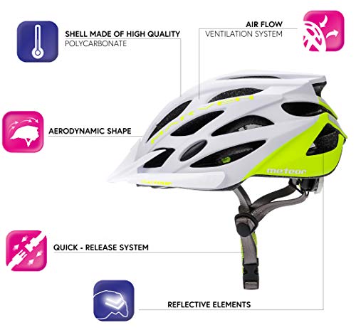 meteor Casco Bicicleta - Helmet Ciclismo para Jóvenes y Adulto Bicicleta Patineta Skate Patines Monopatines - Bici Accesorios - El diseño Ligero - Muchos Patrones - Marven